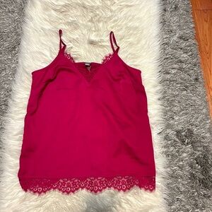 Pink Lace Trim Cami